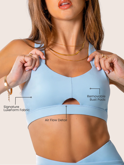 LuxeForm Heart Bra Baby Blue