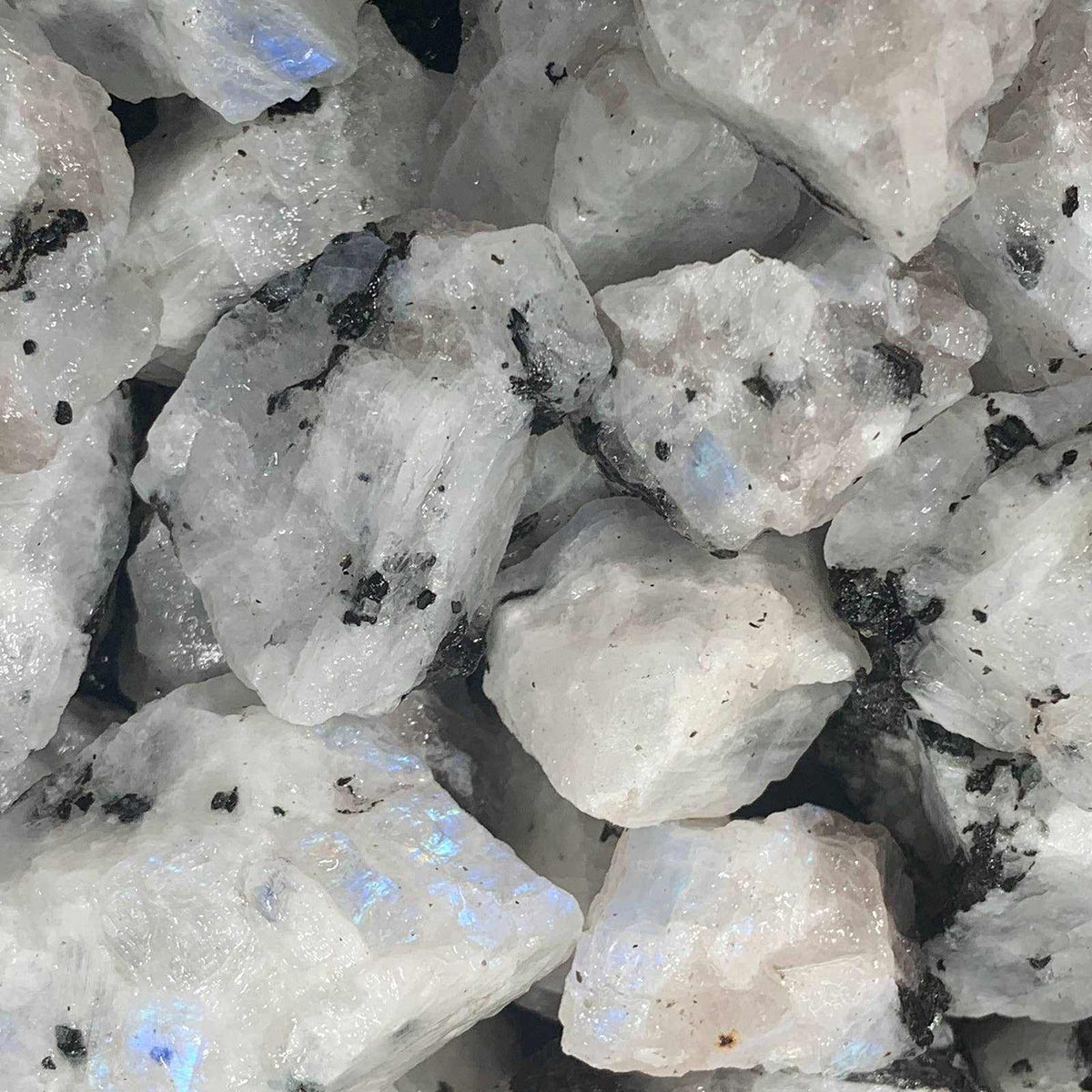 Rough Rainbow Moonstone – A+ Grade Raw Stone from India