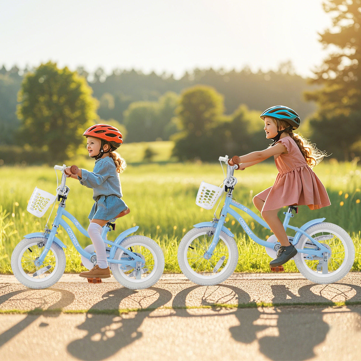 12 Inch Kids Bike with Adjustable Handlebar and Seat for 3-4 Year Old