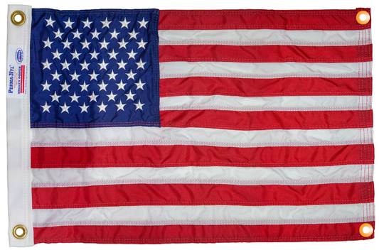 Nylon American Flag with Grommets Along Edges for Wall Hanging - Indoor or Outdoor *Made in USA*