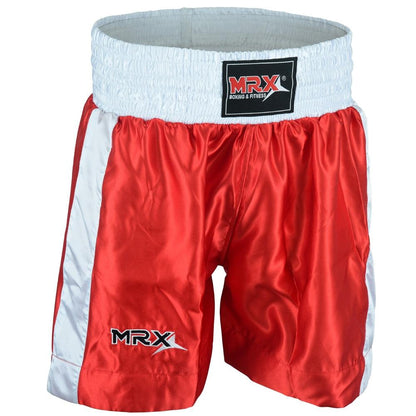 MRX Mens Boxing Shorts Fighting Shorts Red-white-1301 - Triathlete Store