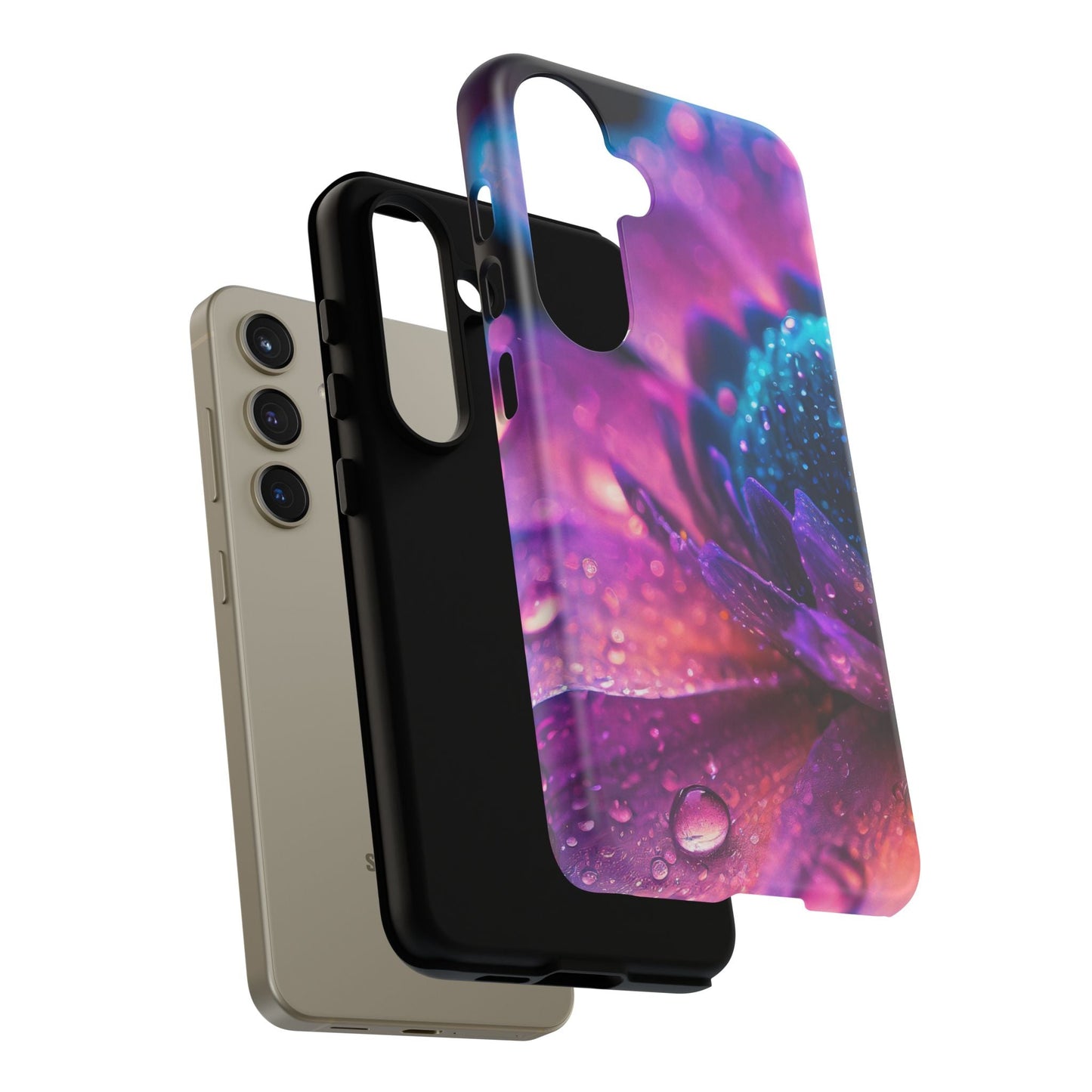 Vibrant Blue And Purple Flower Tough Phone Case