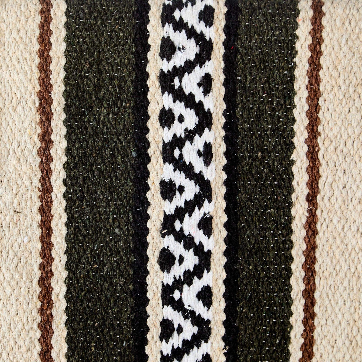 Olive Green Hogan Acrylic Blend 30x60 Saddle Blanket