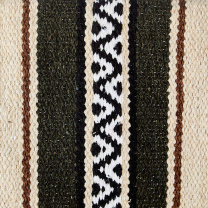 Olive Green Hogan Acrylic Blend 30x60 Saddle Blanket