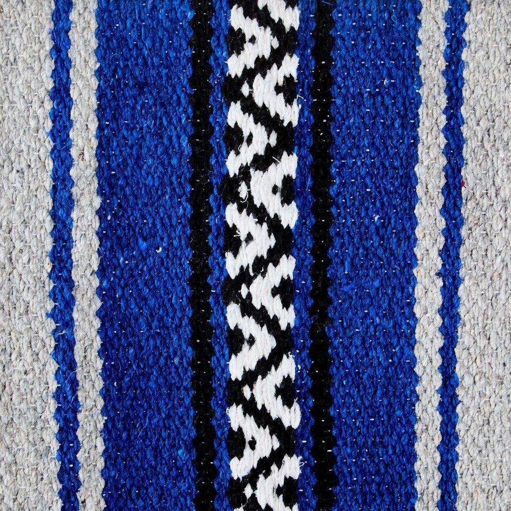 Royal Blue Hogan Acrylic Blend 30x60 Saddle Blanket