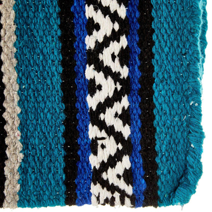 Turquoise Hogan Acrylic Blend 30x60 Saddle Blanket