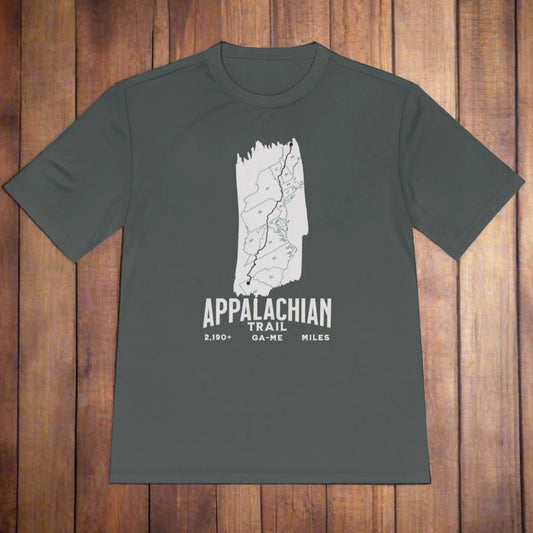 Appalachian Trail White Blaze Map Unisex Fit Sport Tech Performance T-shirt