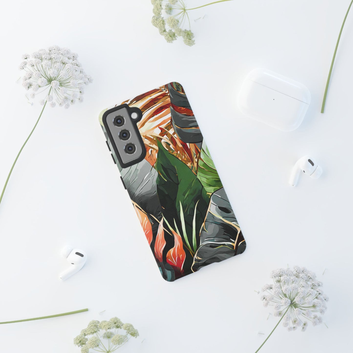 Tropical Leaf Tough Phone Case