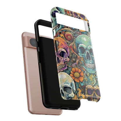 Artistic Skull Collage Tough Phone Case