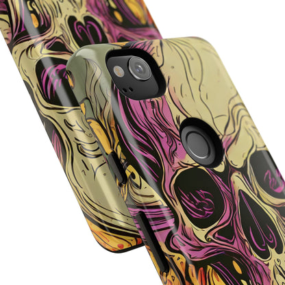 Abstract Purple Skull Tough Phone Case