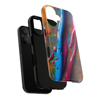Colorful Artistic Paint Splatter Tough Phone Case