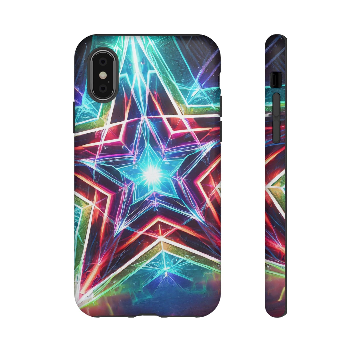 Neon Light Stars Tough Phone Case