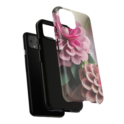 Elegant Paper Flowers Tough Phone Case