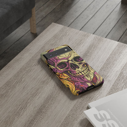Abstract Purple Skull Tough Phone Case