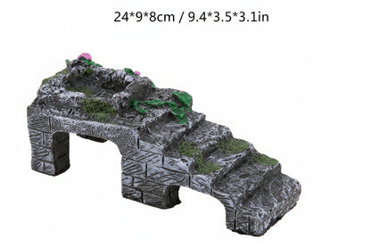 Mossy Rock Bridge Climbing Platform & Feeding Station