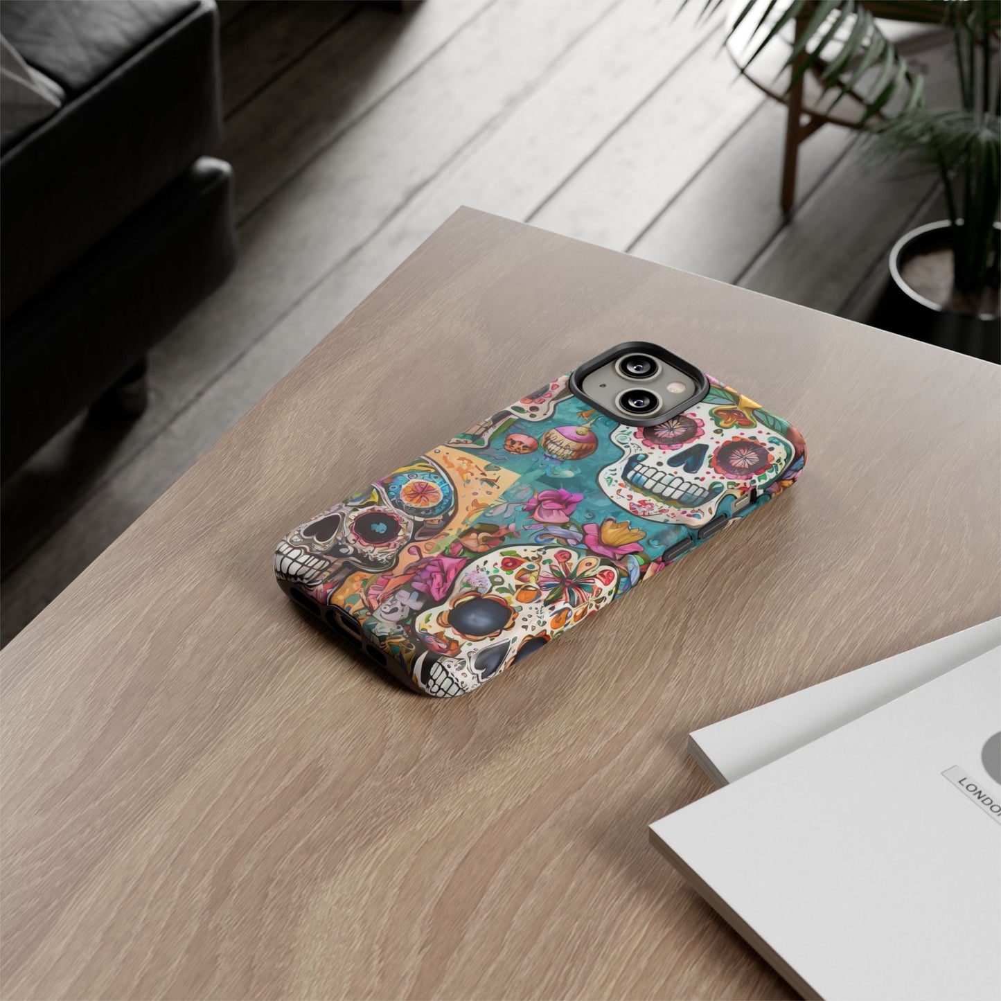 Vibrant Sugar Skull Tough Phone Case