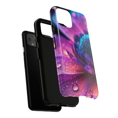Vibrant Blue And Purple Flower Tough Phone Case
