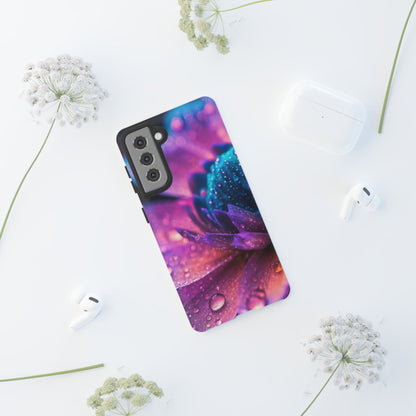 Vibrant Blue And Purple Flower Tough Phone Case