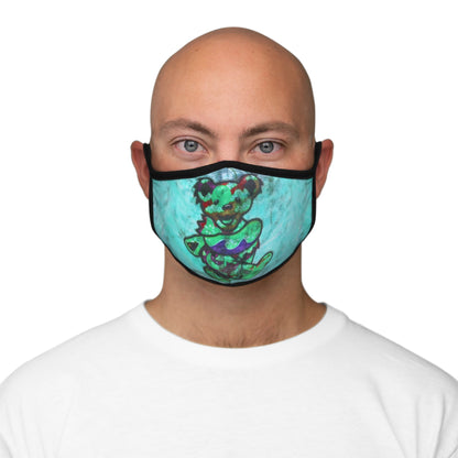 Grateful Ted Teal Fitted Face Mask