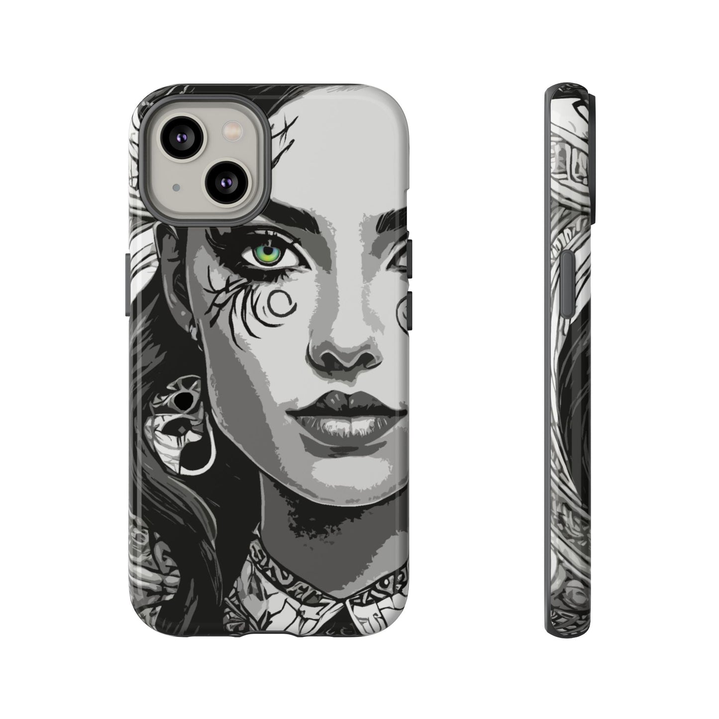 Green Eyed Devilish Beauty Tough Phone Case