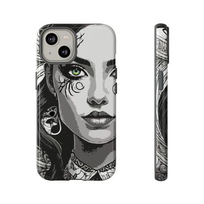 Green Eyed Devilish Beauty Tough Phone Case