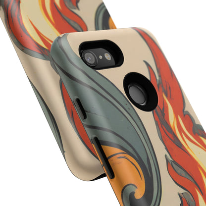 Artistic Flames Abstract Tough Phone Case