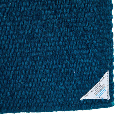 1314C-100 San Juan Solid Ocean Blue 38x34 New Zealand Wool Saddle Blanket