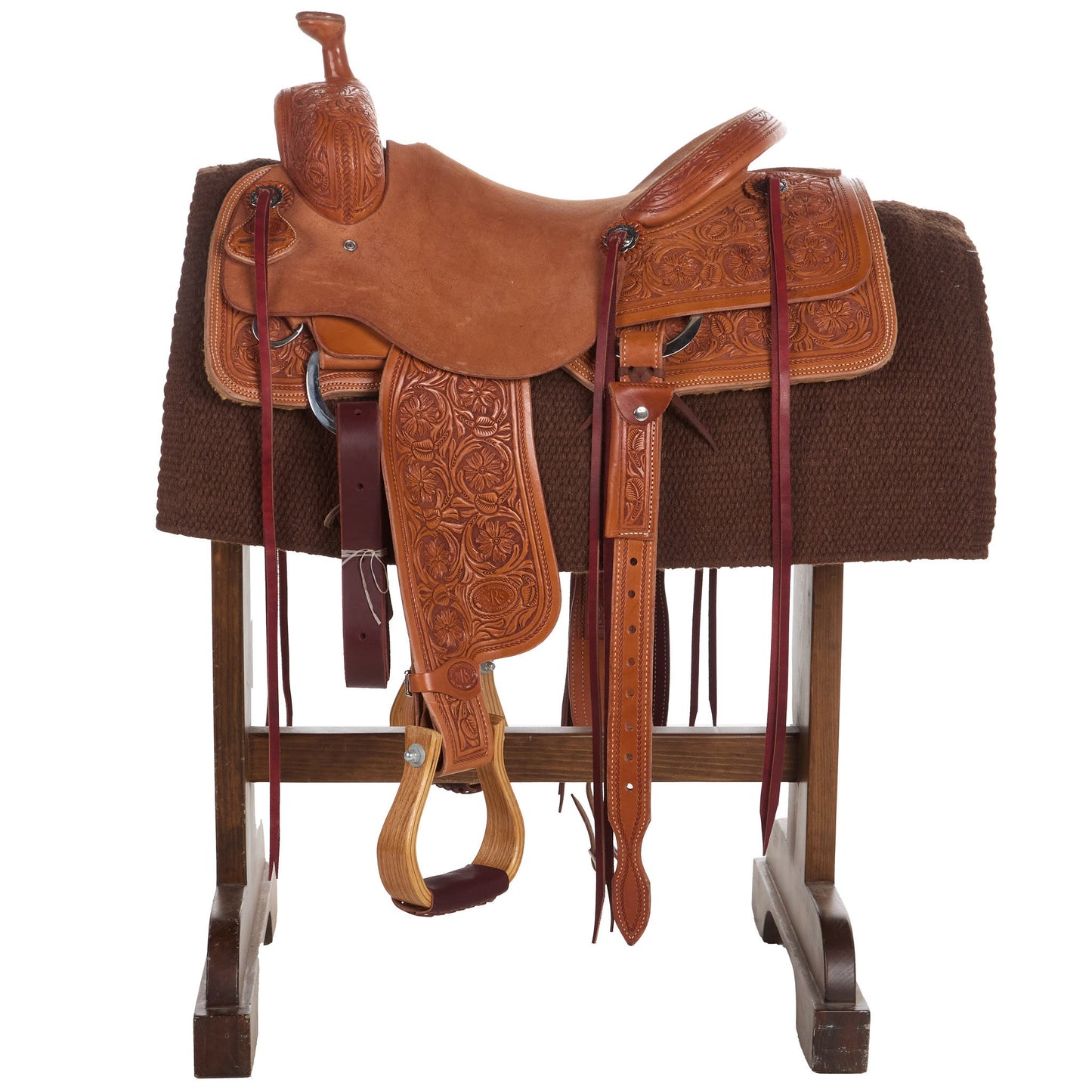 1314-24 San Juan Solid Chocolate Brown 36x34 New Zealand Wool Saddle Blanket