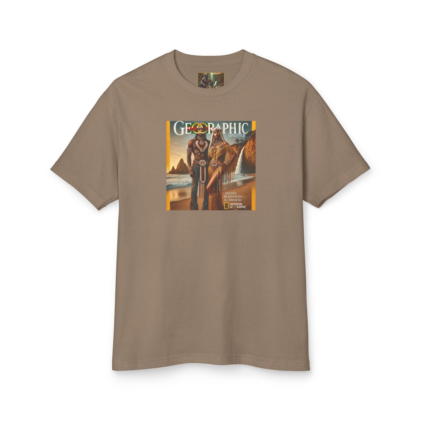 Amaru Khan Aborigine Unisex Garment-Dyed Heavyweight Cotton Tee