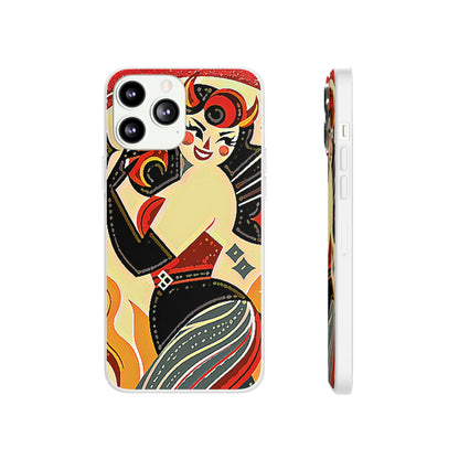 Red & Black Female Devil Flexi Phone Case