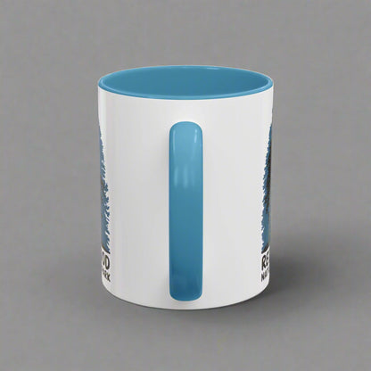 Redwood National Park Accent Coffee Mug 11oz 15oz Shaded Trees Blue Black Pink Red Outdoor Inspired
