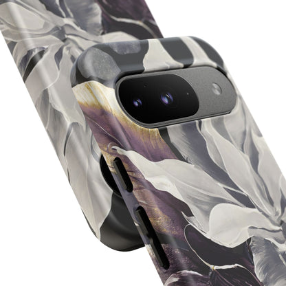 White & Plum Floral Tough Phone Case