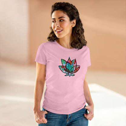 Graffiti Lotus Bloom Women's Cotton Tee