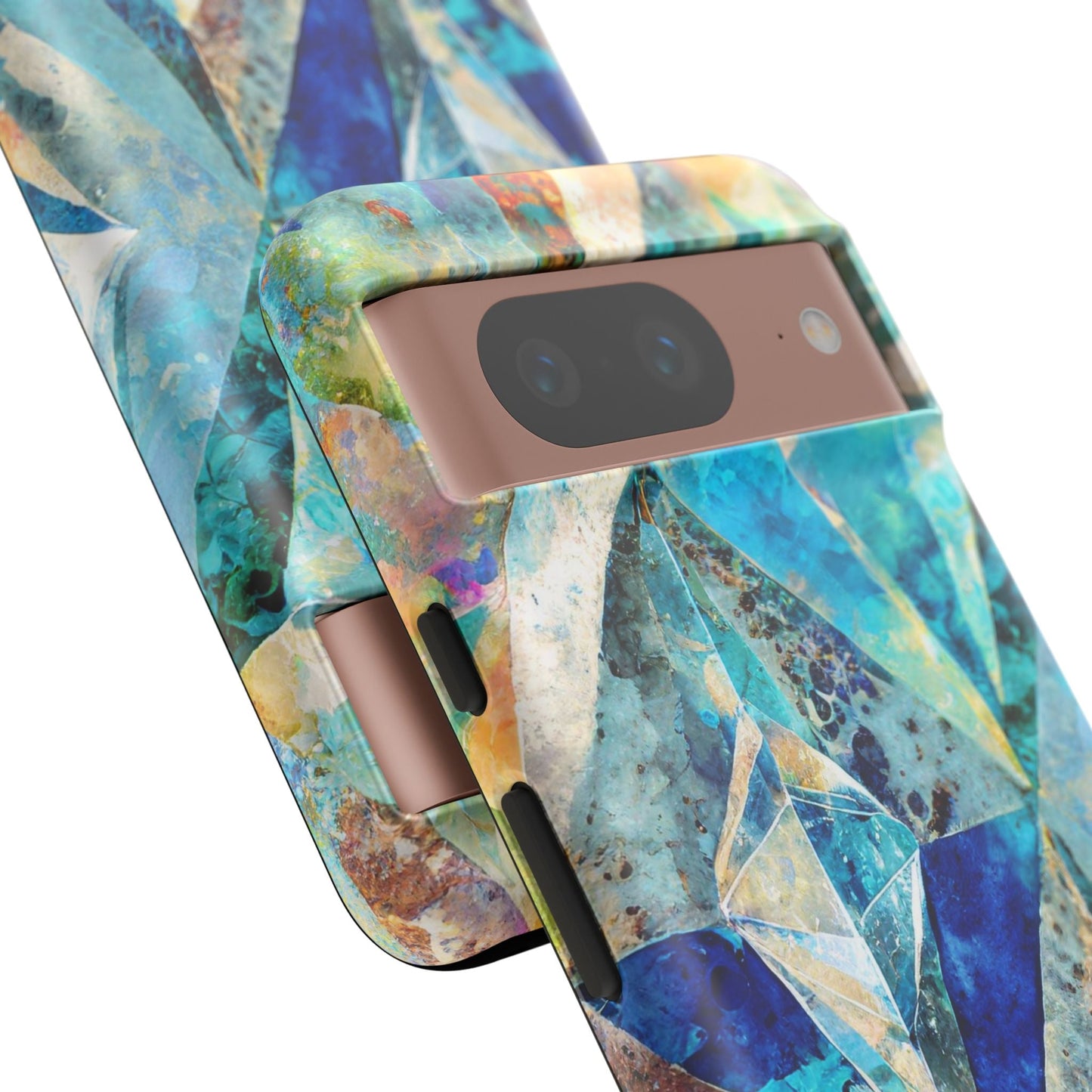 Diamond Blue Abstract Tough Phone Case