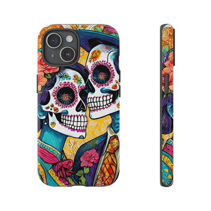 Loving Sugar Skull Couple Tough Phone Case