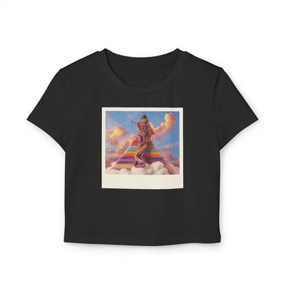 Nubian Kemet Polaroid Queen Women's Crop T-Shirt