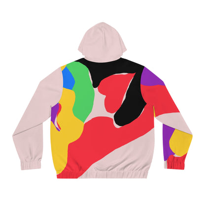 The Heart Sugar Rose Meringue Men's Zip Hoodie