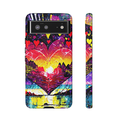 Vibrant Heart Sunset Tough Phone Case