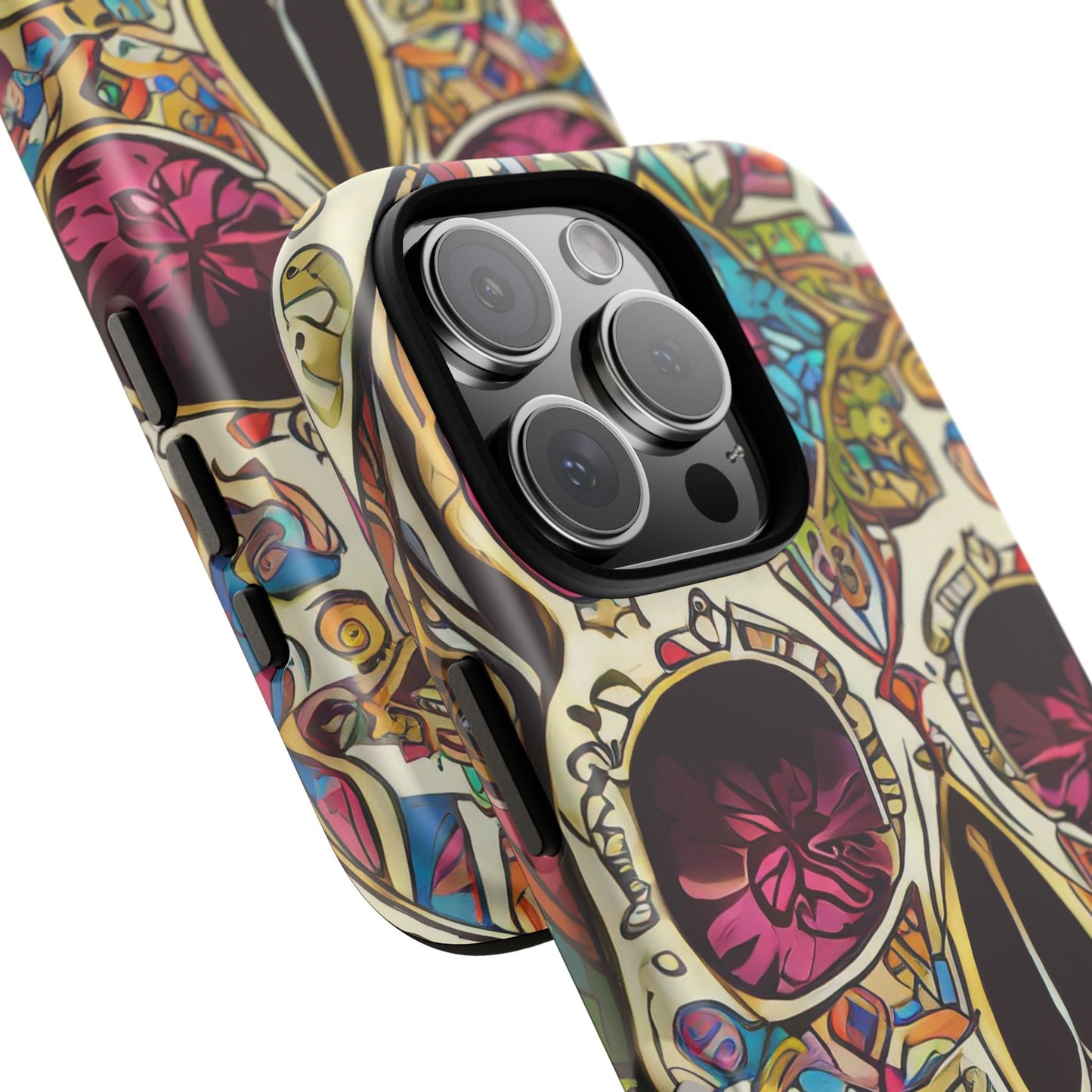 Colorful Sugar Skull Tough Phone Case