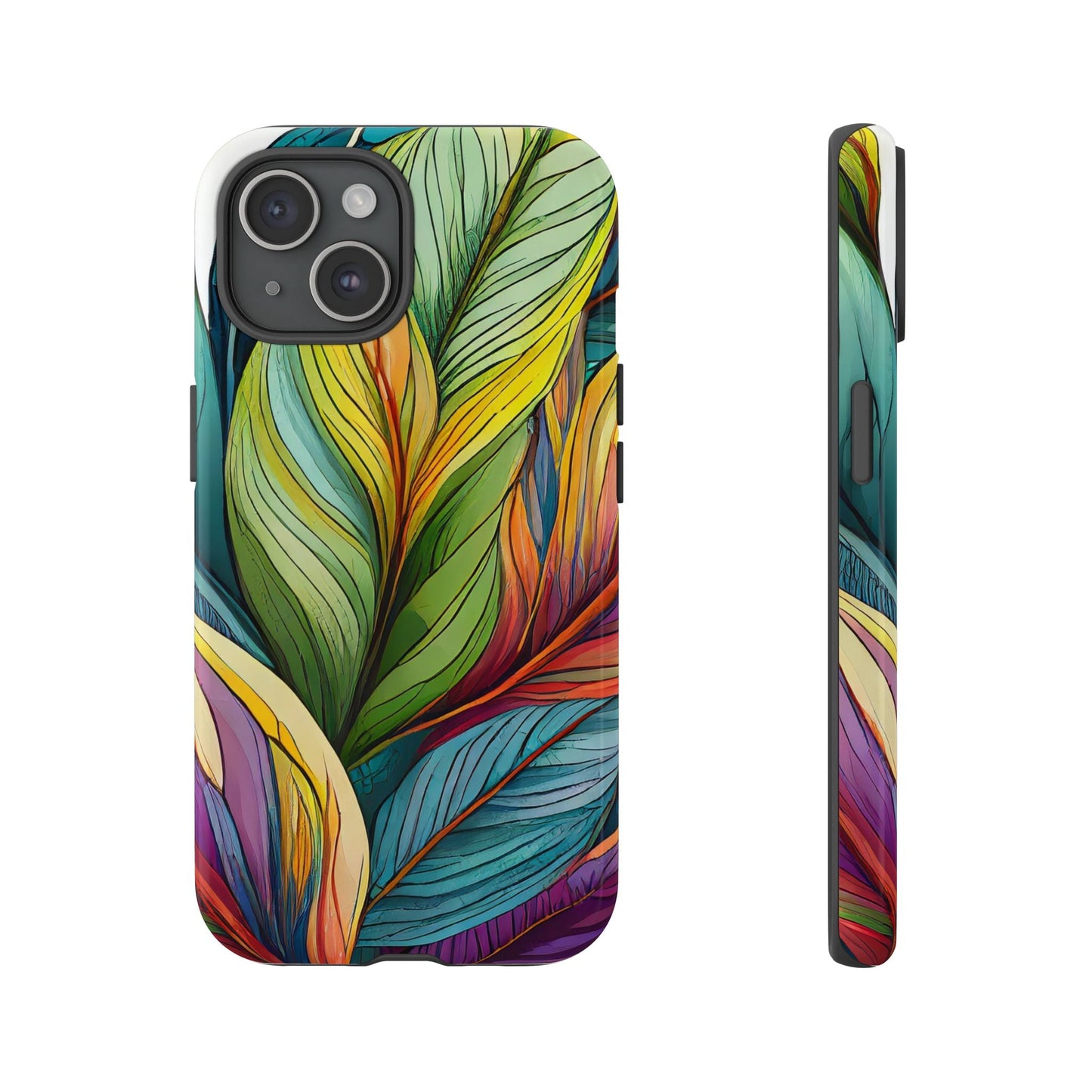 Vibrant Tropical Leaf Tough Phone Case