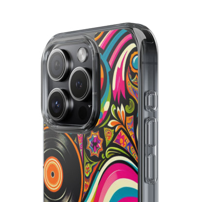 Colorful Vinyl Record Clear Phone Case