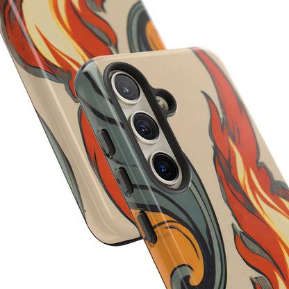 Artistic Flames Abstract Tough Phone Case