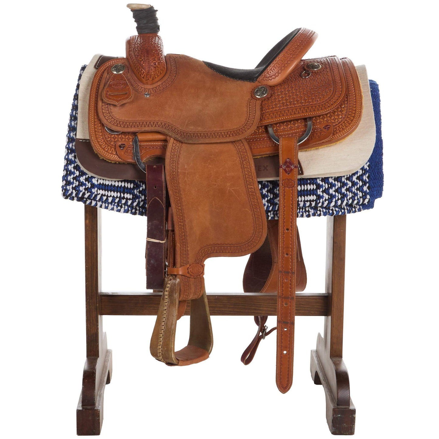 Royal Blue Double Weave 32x64 Acrylic Blend Saddle Blanket