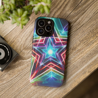 Neon Light Stars Tough Phone Case