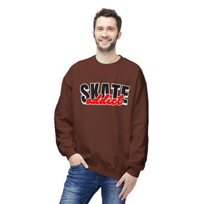 Skate Addict Unisex Fleece Crewneck Sweatshirt