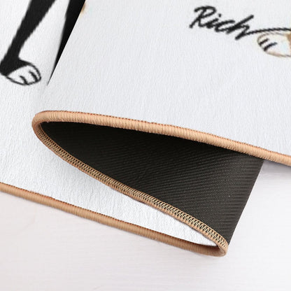 Head Rest Brindle Hound Bath Mat