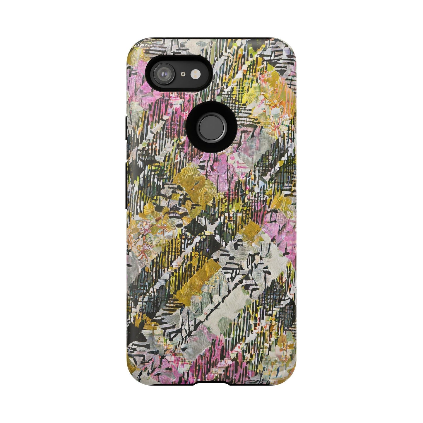 Purple Plaid Floral Artistic Tough Phone Case