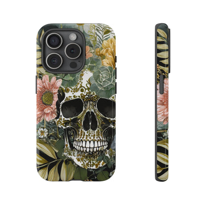Floral Skull Tough Phone Case