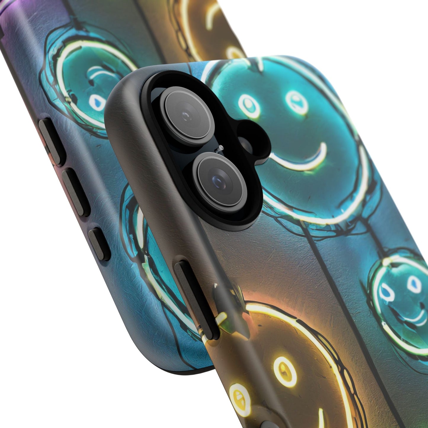 Colorful Neon Smiley Face Phone Case - Tough & Stylish Protection