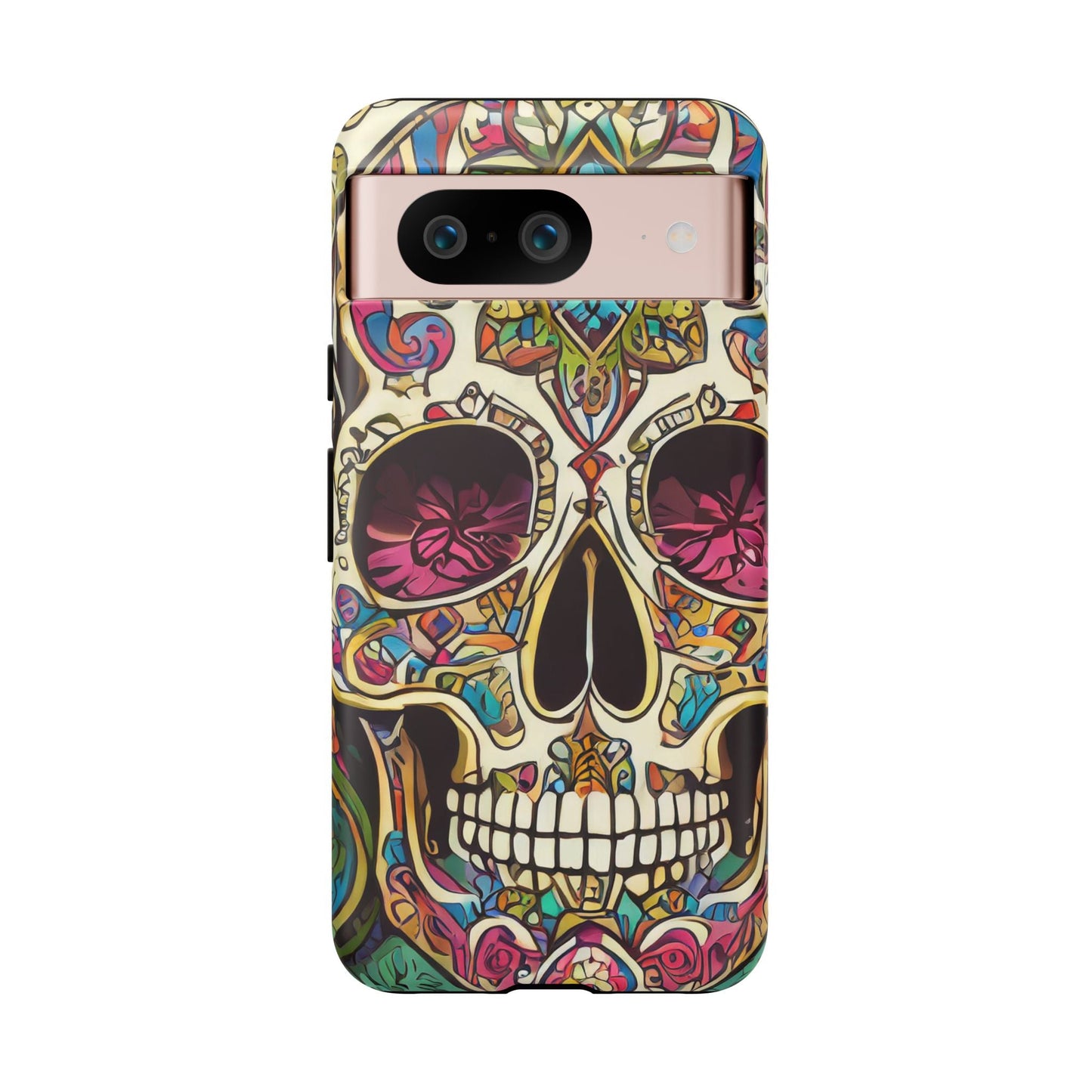 Colorful Sugar Skull Tough Phone Case